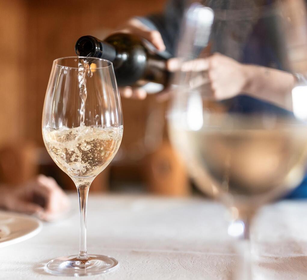 Two glasses of white wine